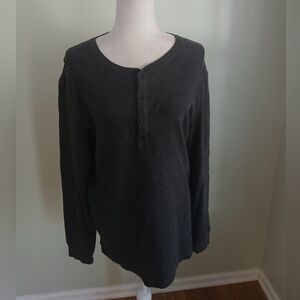 Apt 9 Long Sleeve Henley Cotton Shirt